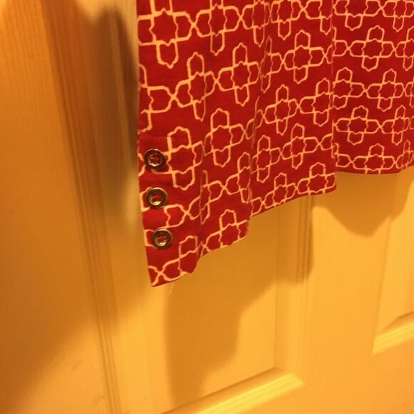 Croft & Barrow classic tee shirt red and white. - Picture 4 of 5